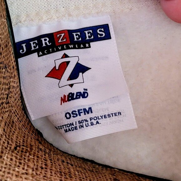 Vintage 90s Jerzees Cream Cardigan With Festive Cardinal & Holly Print Design - Picture 12 of 14